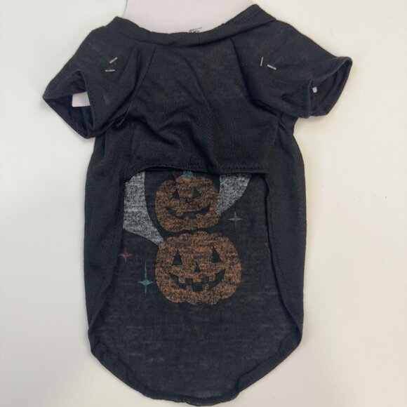 Halloween Novelty Pet Tee Small Ghost and Pumpkin Design Black Dog Costume NEW - Picture 4 of 9